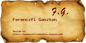 Ferenczfi Gaszton névjegykártya